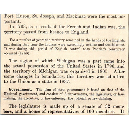 A Street in Detroit Michigan 1901 Engraving AF2-A6