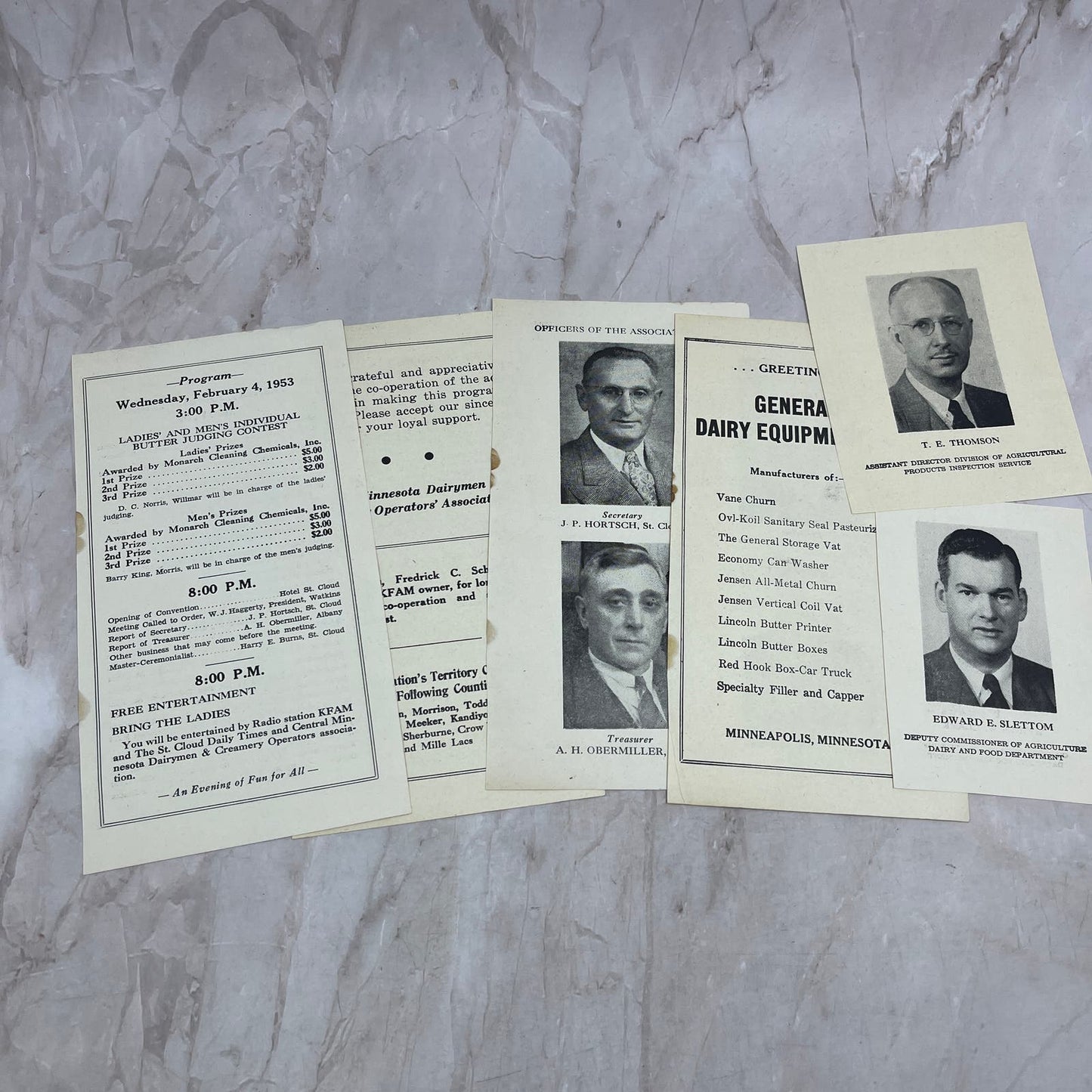 1953 Itinerary & Officers Central Minnesota Dairymen & Creamery Operators AE9DC2