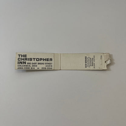 The Christopher Inn Columbus Ohio Vintage Matchbook TB6-MB2-9