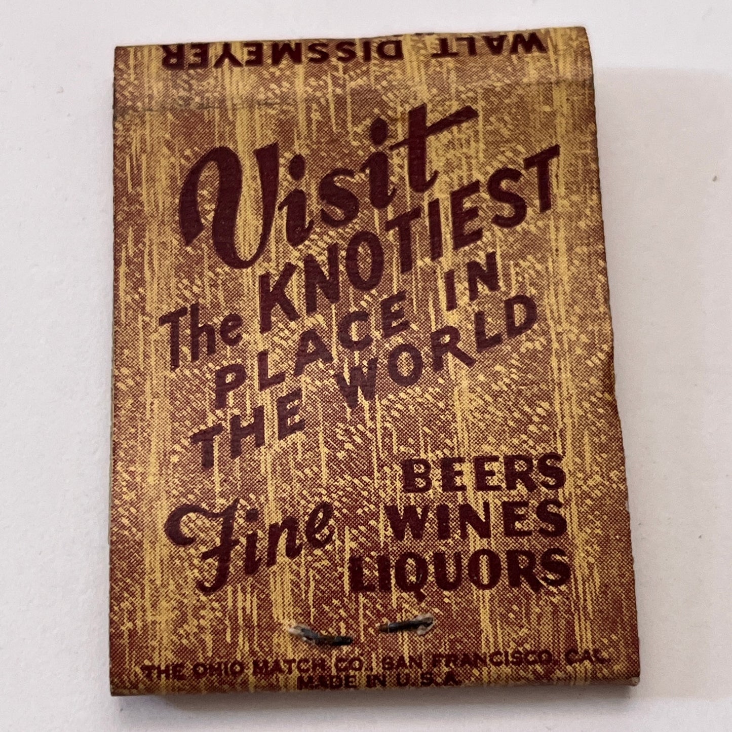 Harry's Knot Inn San Rafael California Vintage Matchbook Cover TB6-MB1-7