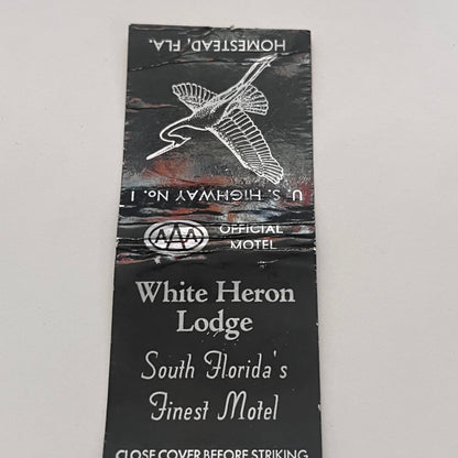 White Heron Lodge Homestead Florida Vintage Matchbook Cover TB8-MB2-2
