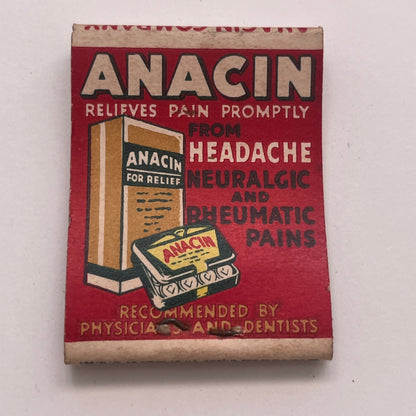 Anacin Headache Relief Vintage Matchbook Cover TB8-MB2-8