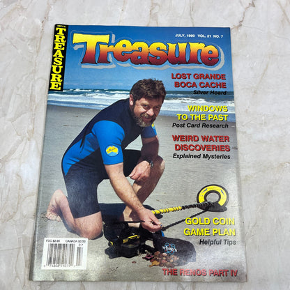 1990 July - Treasure Magazine - Treasure Hunting Prospecting Metal Detector M16