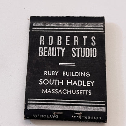 Roberts Beauty Studio South Hadley MA Vintage Matchbook Cover TB8-MB3-7
