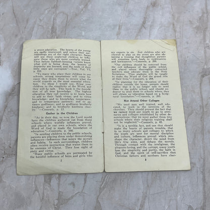 c1920 Tract Separation from World in Education Washington College Press TG9-E1