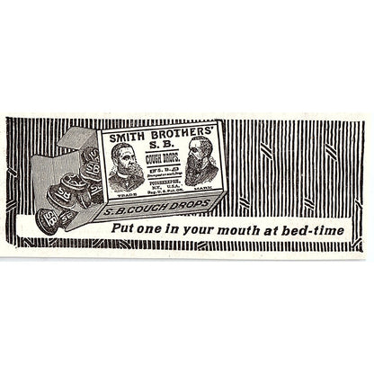 Smith Brothers' Cough Drops Poughkeepsie NY 1921 Ad AF3-10