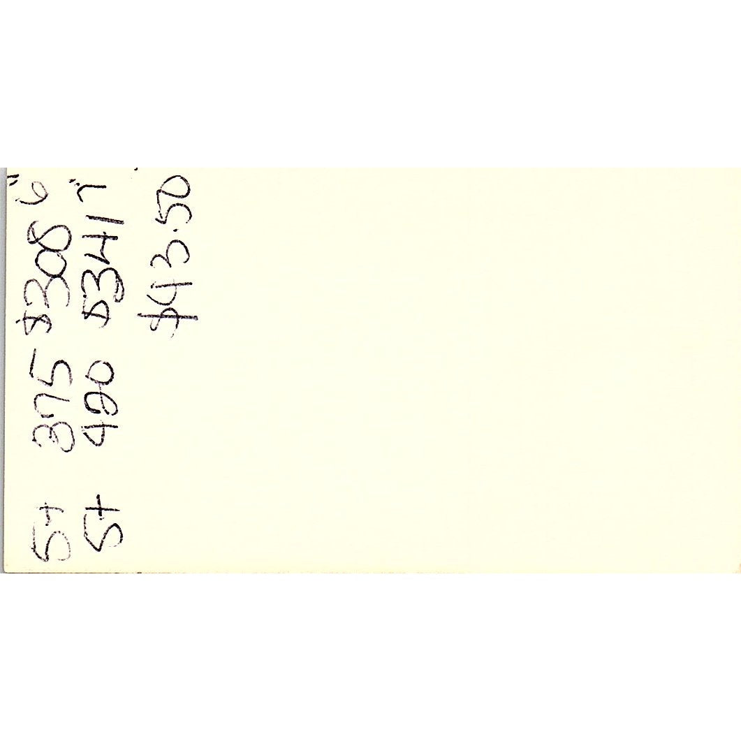 Fritz Nickel's Pastry Shop Long Beach Vintage Business Card SD9-B11