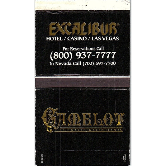 Excalibur Camelot Fine Dining Las Vegas Vintage Matchbook MM4-10