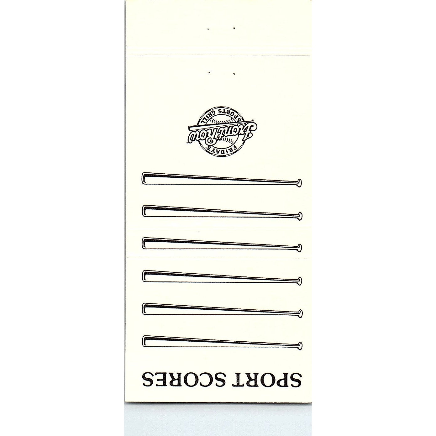 Friday's Front Row Sports Grill The Ballpark in Arlington Matchbook MM4-10