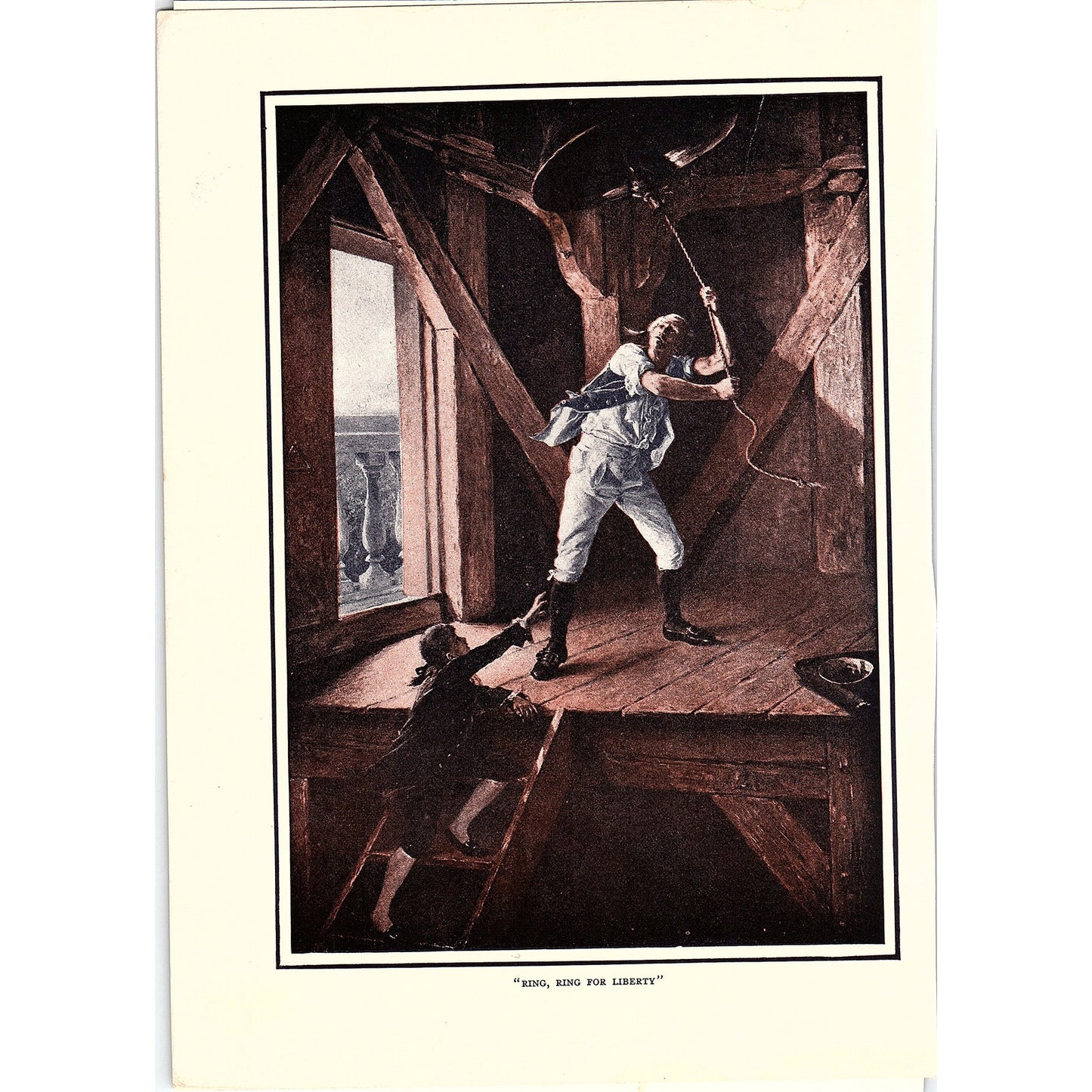 Ring! Ring for Liberty by Henry Mosler Vintage Art Print 7x9 V12