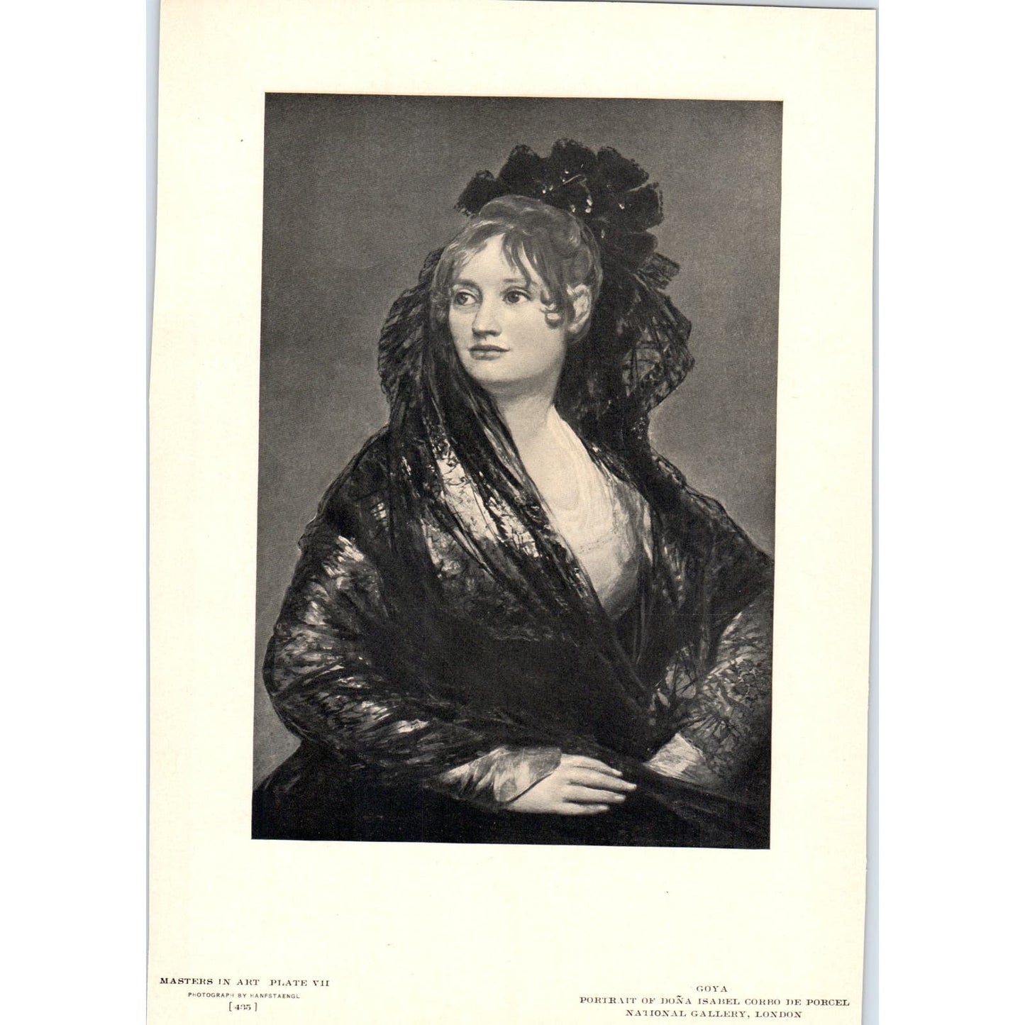 Portrait of Dona Isabel Corbo De Porcel - Goya c1905 Art Print D14