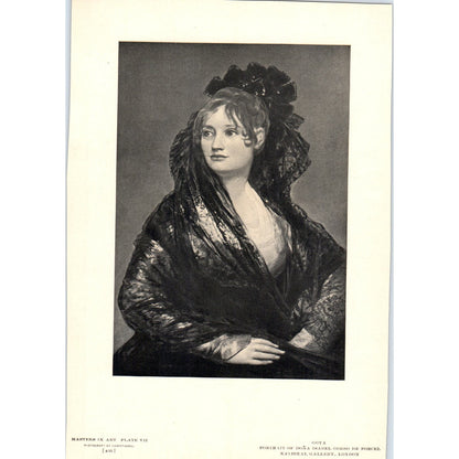 Portrait of Dona Isabel Corbo De Porcel - Goya c1905 Art Print D14