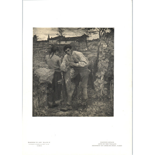 Love in the Village - Bastien-Lepage 1908 Victorian Art Print AB8-MA9