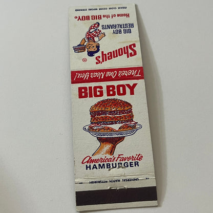 Shoney's Big Boy Restaurants Vintage Matchbook Cover TB6-MB2-5
