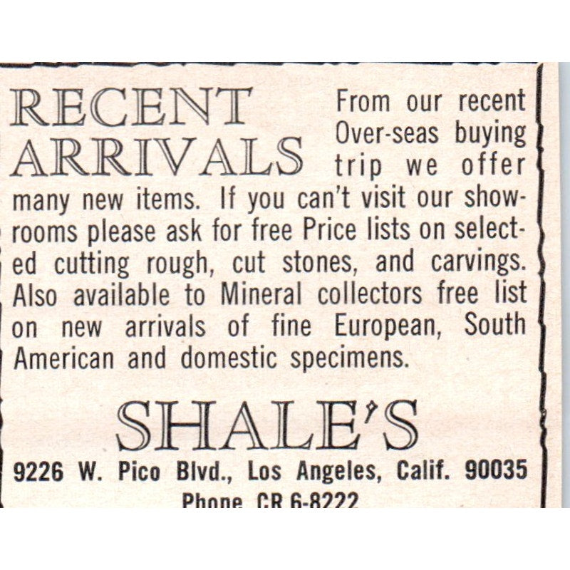 Wyoming Jade Co Lapidary Greybull MY 1964 Magazine Ad AB6-M1