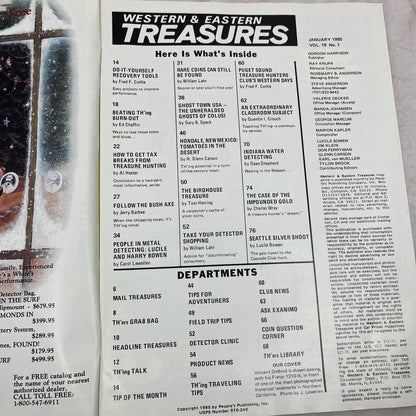 1985 Jan - Western & Eastern Treasures Magazine - Treasure Hunting Gold M12