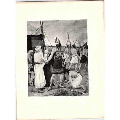 Thy Triumph King Saul & Israelites Frank O. Small Engraving Art Print 9x11 V6