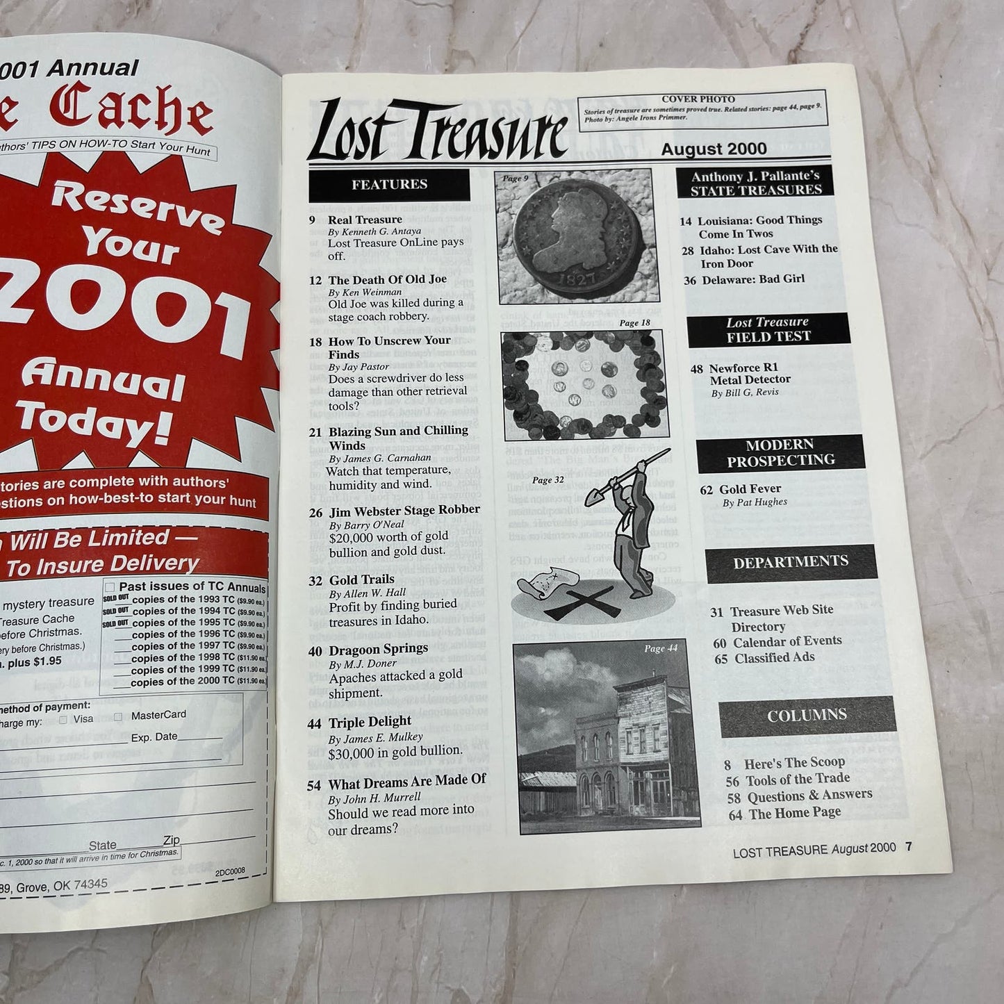 2000 August - Lost Treasure Magazine - Treasure Hunting Gold Prospecting M14