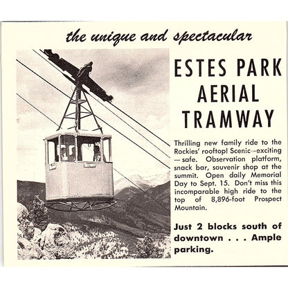 The Range Restaurant, Estes Park Aerial Tramway  Estes Park CO 1958 Ad AG1-H1