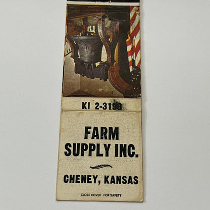 Farm Supply Inc Cheney KS Vintage Matchbook Cover TB6-MB1-14