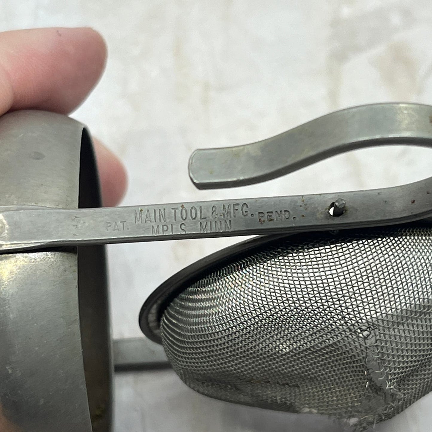 Vintage Metal Tea Strainer Main Tool & Mfg Minneapolis MN TE9