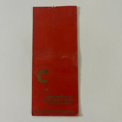 Compliment of Bouquet Corn San Francisco CA c1940 Matchbook Cover TE2-MKO-4