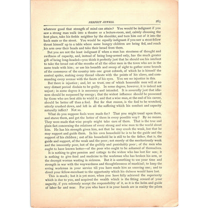The True Use of Wealth - John Ruskin 2 Pages 1884 Poem TA5-CJ-4