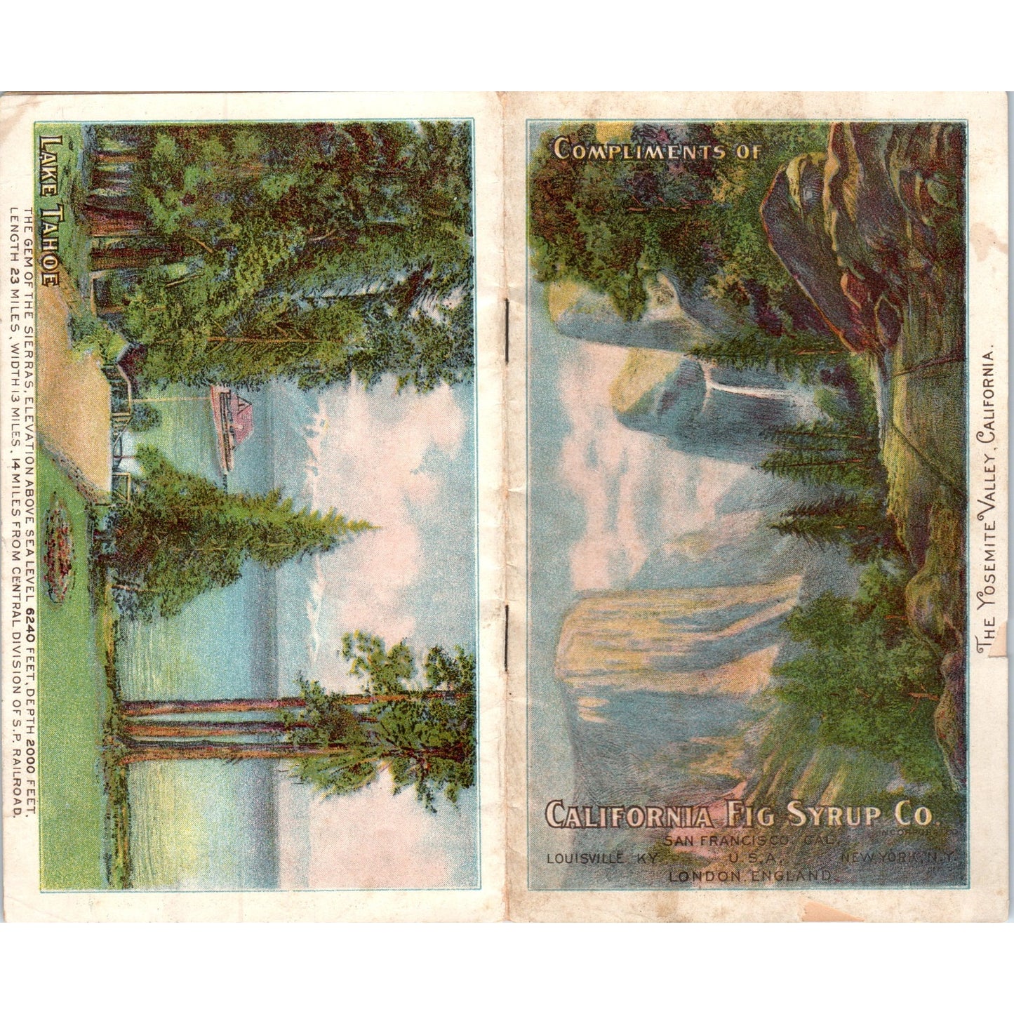 c1910 California Fig Syrup Co California Attractions Travel Book 20 Pages AD8-R4