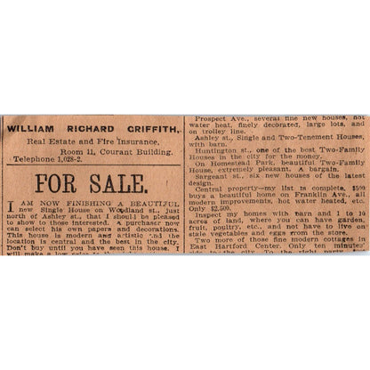 Werder's Fancy Macaroons Main Street Hartford 1901 Newspaper Ad AD8-H3
