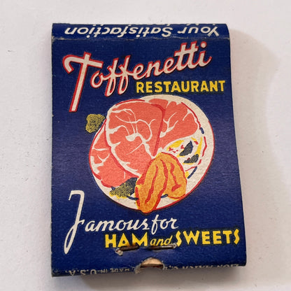 Toffenetti Restaurant Ham and Sweets New York Vintage Matchbook Cover TB8-MB3-10