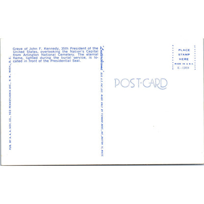 Grave of President John F. Kennedy JFK Vintage Postcard PC12