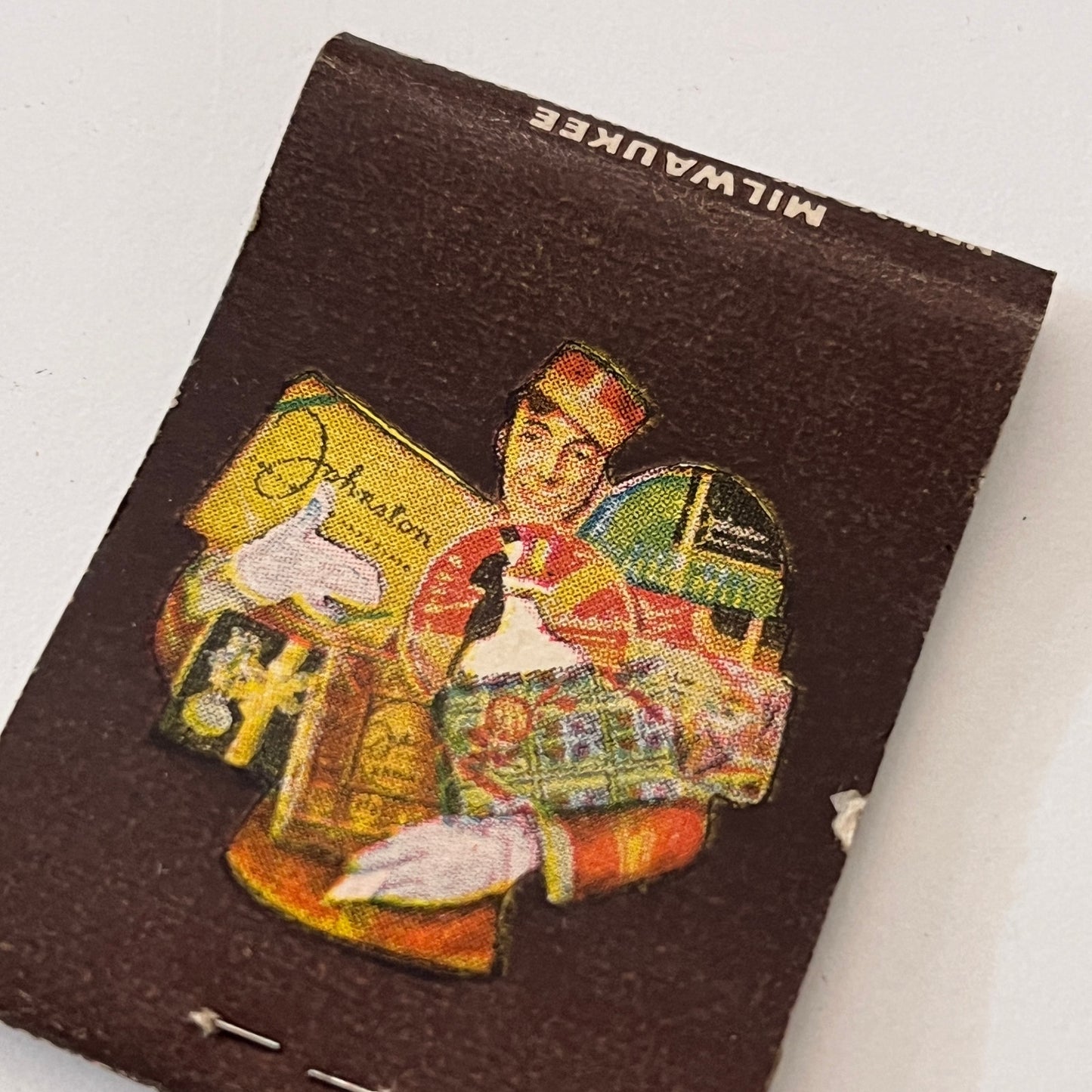 Johnston Candies & Chocolate Milwaukee WI Vintage Matchbook Cover TB6-MB1-6