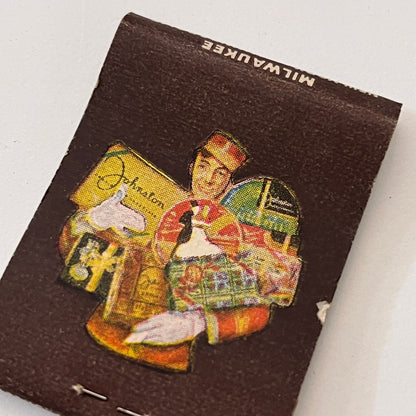 Johnston Candies & Chocolate Milwaukee WI Vintage Matchbook Cover TB6-MB1-6