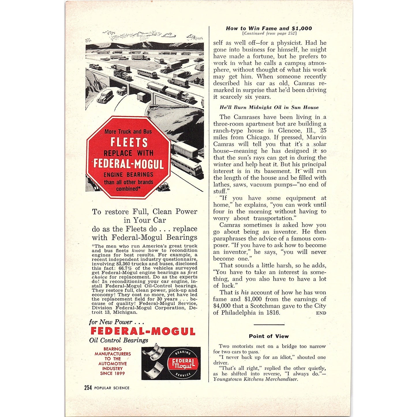 Chevrolet Blue-Flame 6's, Turbo-Fire V8 Ed Cole 1955 Ad AG1-6