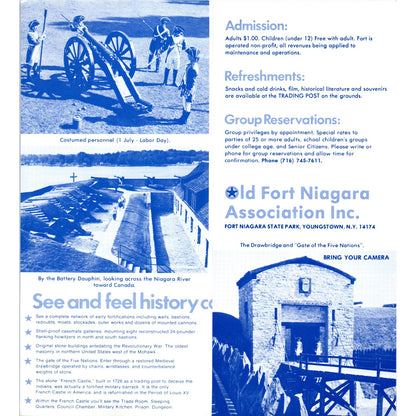 Vintage Visit Old Fort Niagara Fold Out Map & Travel Brochure TH2-O1