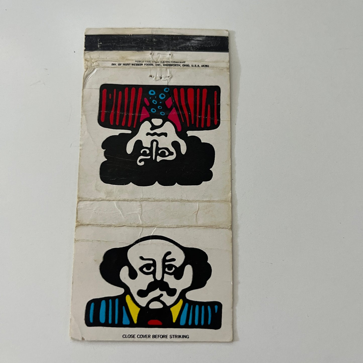 2 Men Wearing Suits Peter Max Pop Art Vintage Matchbook Cover SC4-R8