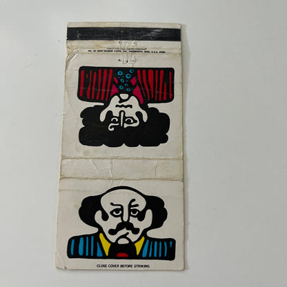 2 Men Wearing Suits Peter Max Pop Art Vintage Matchbook Cover SC4-R8