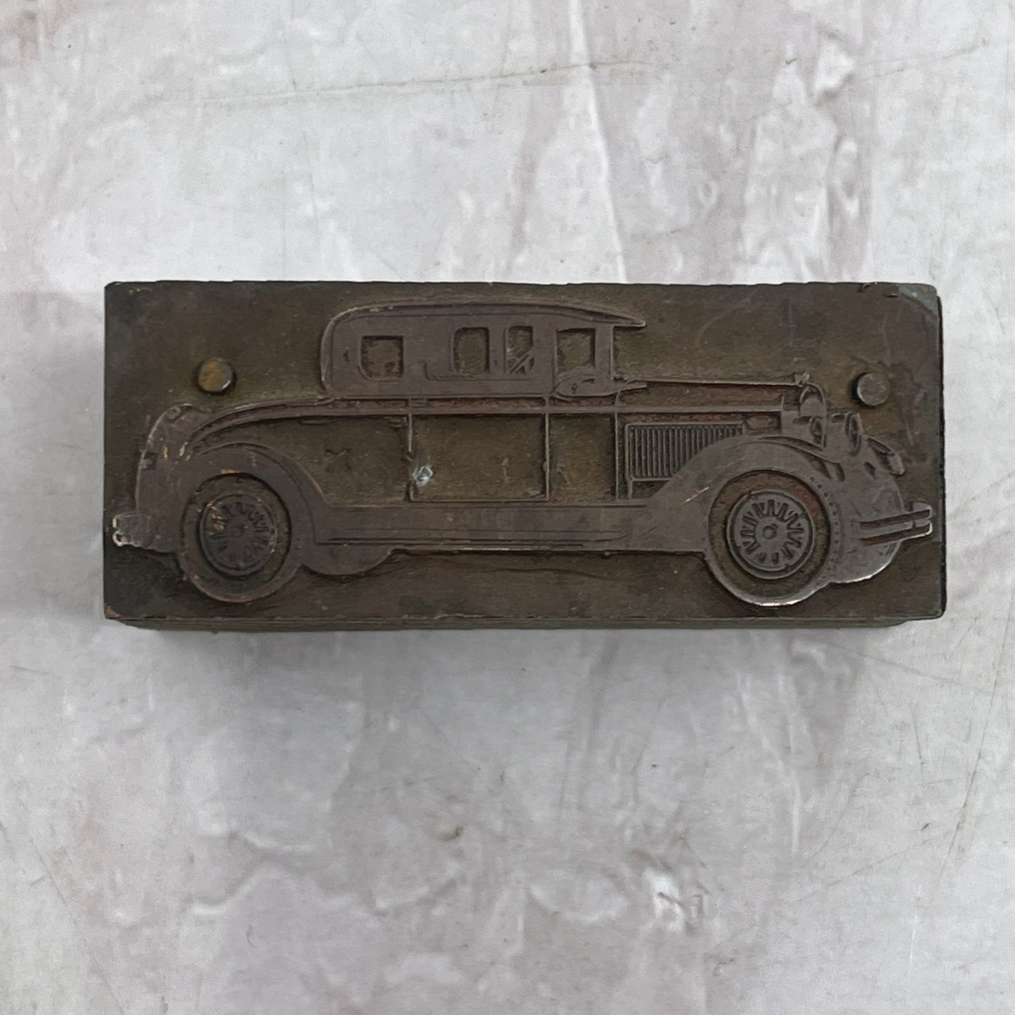 1920s Cadillac Sedan Vintage Letterpress Printers Block Plate SF5