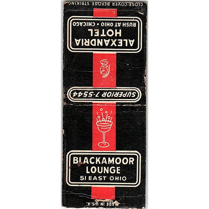 Alexandria Hotel Chicago Vintage Matchbook Cover SC7-Y8