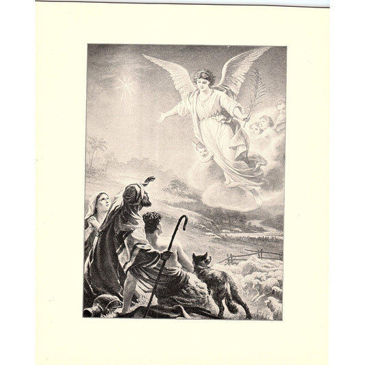 The Paean of the Angels Appearing to the Shepherds - 1898 Litho Art Print D19