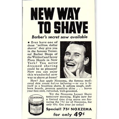 Noxema Skin Cream for Shaving 1940 Ad AF8-M3