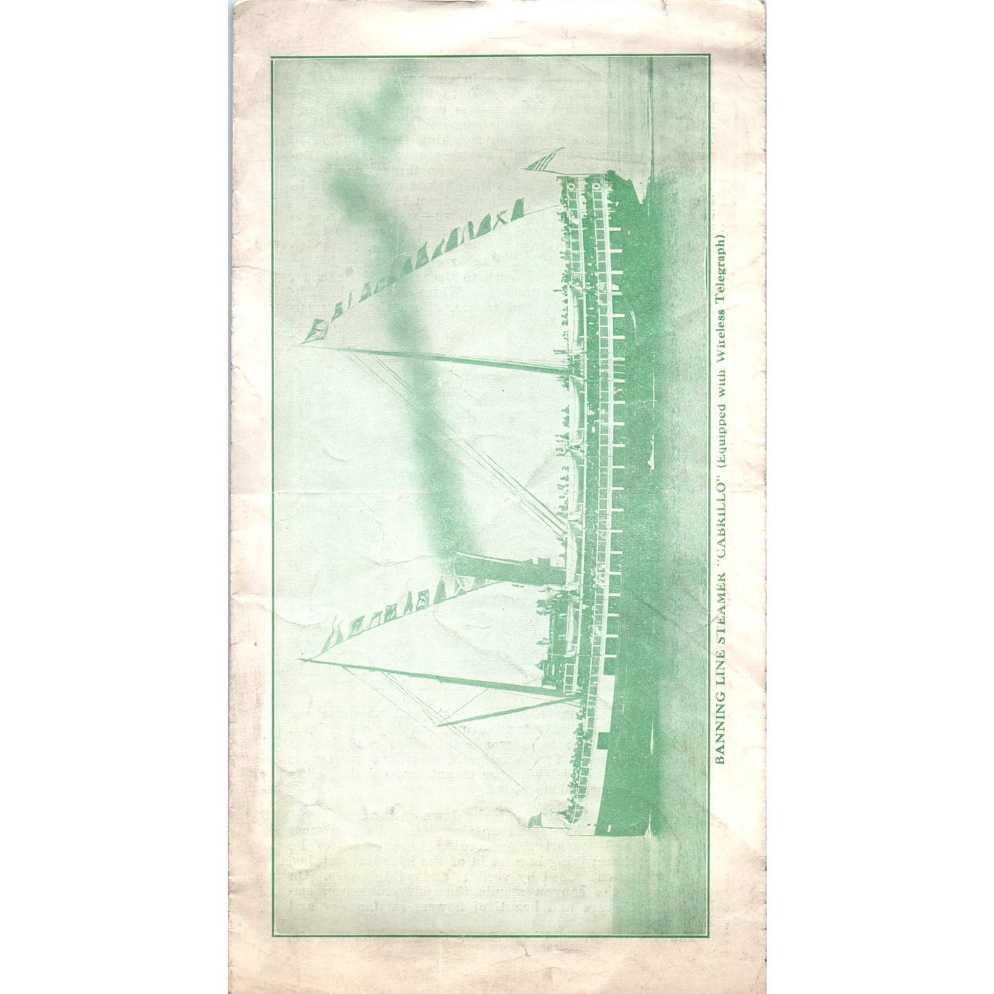 1915 Santa Catalina Island Banning Line Time Tables SS Cabrillo Hermosa CA AB9