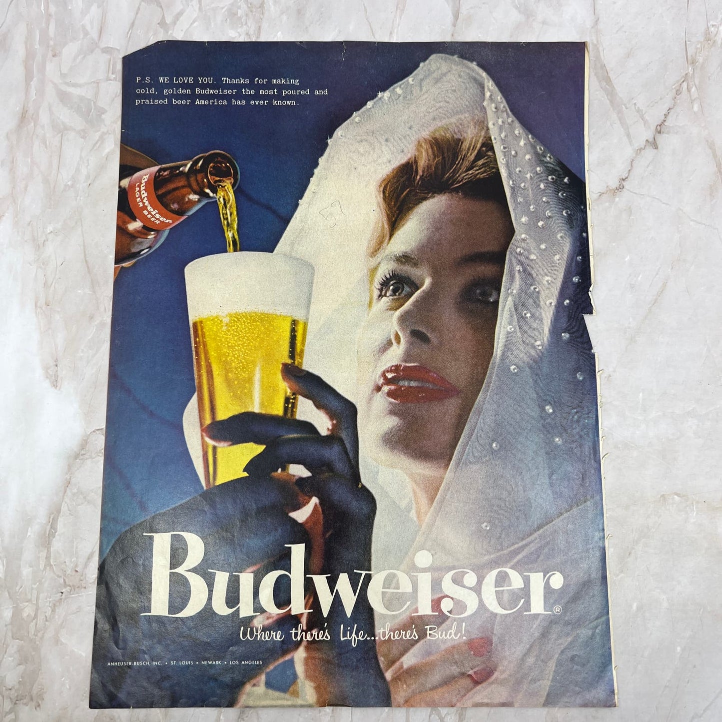 Budweiser Anheuser-Busch 10x13 Magazine Advertisement FL6-7
