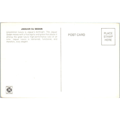 Jaguar XJ Sedan White Promo Vintage Postcard PC6