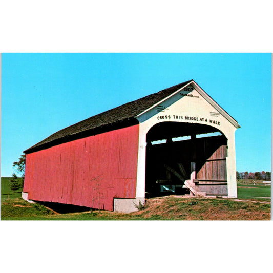 Catlin Bridge Rockville Indiana Vintage Covered Bridge Postcard PD5