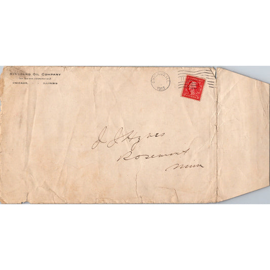 1913 Standard Oil Company Envelope to J. Haynes Rosemount MN K23