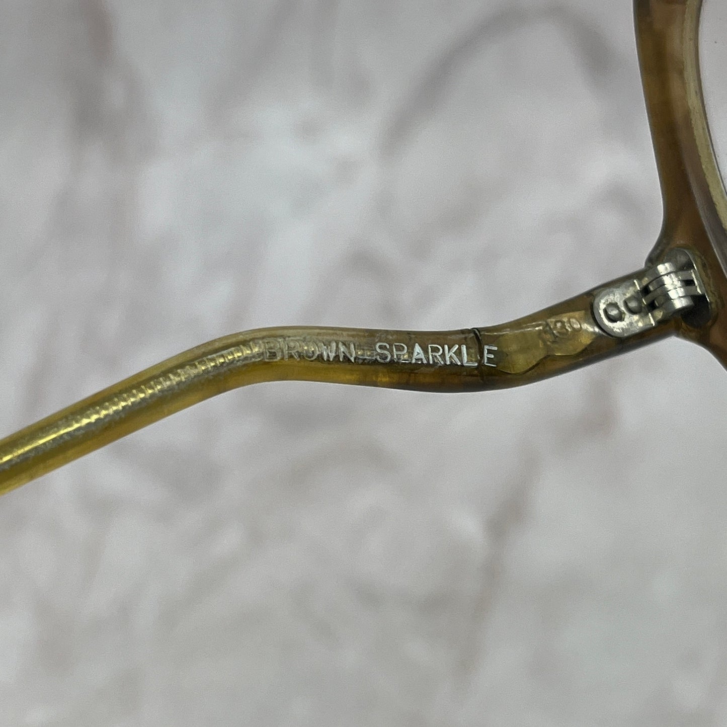 Vintage Drop Arm Brown Sparkle Heidi Sunglasses Eyeglasses Frames TG7-G6-6