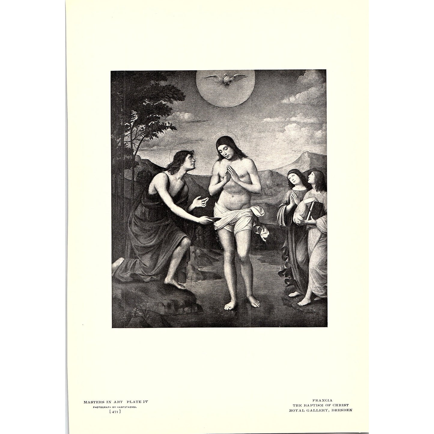 The Baptism of Christ - Francia - 1906 Litho Art Print AF5-3