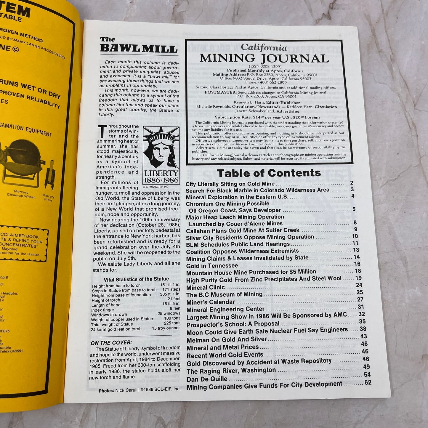 1986 Jul - California Mining Journal Magazine - Treasure Hunting Prospecting M11