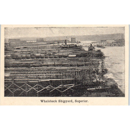 Whaleback Shipyard Superior Wisconsin 1901 Engraving AF2-A6